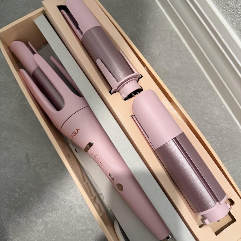 3-1 automatic Pink Multi-Barrel Curling Wand Set